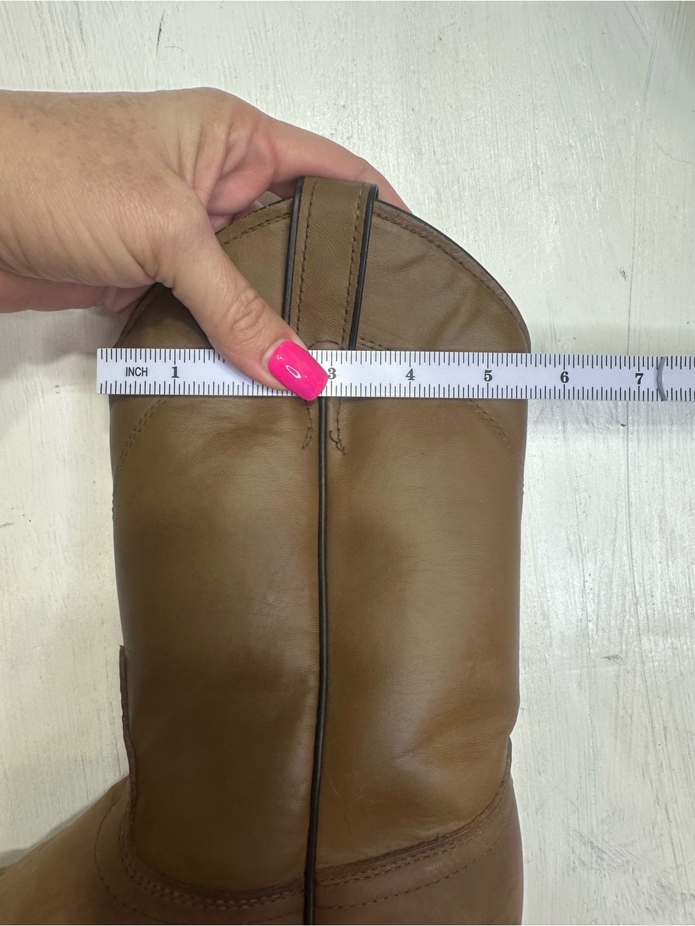 Vintage Laredo USA Leather Roper Cowboy Boots Womens 7.5M Brown Style 6923 - Picture 12 of 12